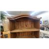 Image 4 : Rustic Pine Bookcase with Arched Crown and Lower Cabinet Doors 74 x 33 x 12"
