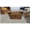 Image 1 : Hollywood Regency Style Faux Bamboo Display Console Cabinet with Glass Top 33 x 18 x 44"