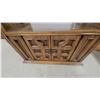 Image 4 : Hollywood Regency Style Faux Bamboo Display Console Cabinet with Glass Top 33 x 18 x 44"