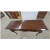Image 2 : Queen Anne Style Cherry Two-Drawer Console Table with Cabriole Legs 30 x 47 x 16"