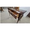 Image 6 : Queen Anne Style Cherry Two-Drawer Console Table with Cabriole Legs 30 x 47 x 16"