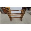 Image 1 : Wooden Quilt Rack with Heart Cutout Details and Four Horizontal Rungs