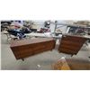 Image 1 : Mid-Century Modern Wooden Dresser with Nine Drawers 30 x 72 x 18" and Matching Chest of Drawers 41