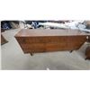 Image 2 : Mid-Century Modern Wooden Dresser with Nine Drawers 30 x 72 x 18" and Matching Chest of Drawers 41