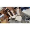 Image 4 : Vintage Hollywood Regency Faux Bamboo Dining Table 60 x 42 x 30" with Six Upholstered and 2x Leafs