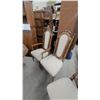 Image 6 : Vintage Hollywood Regency Faux Bamboo Dining Table 60 x 42 x 30" with Six Upholstered and 2x Leafs