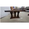 Image 8 : Campaign-Style Wooden Nightstand with Brass Hardware and Three Drawers