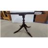 Image 4 : Oval Mahogany Pedestal Table with Tripod Base and Brass Ferrules18"31 x 20"