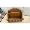 Image 6 : Wooden Magazine Rack with Spindle Details and Floral Tapestry Footstool with Cabriole Legs