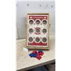 Image 1 : Champion Wooden Bean Bag Toss Game with Stand and Red and Blue Bean Bags, 25 x 16"