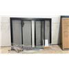 Image 4 : Style Selections Flat Panel Fireplace Screen with Sliding Mesh Doors, 38.9 x 30.9 x 7.8"