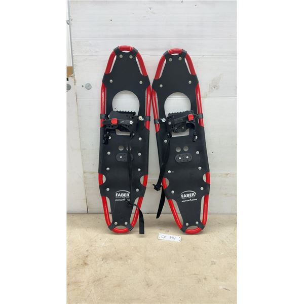 Faber Mountain Leisure Snowshoes, Red Aluminum Frame with Black Decking