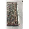 Image 4 : Persian-Style Floral Area Rug in Sage Green, Burgundy, and Cream with Fringe, 65 x 94" - Needs