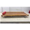 Image 2 : Wooden Mechanic's Creeper with Padded Red Headrest and Four Swivel Casters