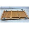 Image 3 : Wooden Mechanic's Creeper with Padded Red Headrest and Four Swivel Casters