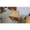 Image 5 : Oak End Tables 21 x 22 x 27" Coffee Table 16 x 36 x 36" with Parquet Tops and Lower Shelves