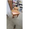 Image 6 : Pair of Rustic Pine End Tables with Single Drawer and Brass Cup Pulls 24 x 21 x 26"