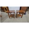 Image 1 : Pair of Wooden End Tables with Lower Shelf23 x 22 x 20"