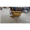Image 5 : Oak Glider Rocker with Dark Patterned Upholstered Cushions