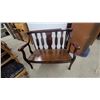 Image 1 : Antique Mahogany Settee with Fiddle-Splat Back and Curved Arms 44" Wide
