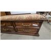 Image 3 : Lane Cedar Chest with Floral Upholstered Top and Brass Handles 48" Wide Cedar Lined