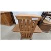 Image 3 : Arts and Crafts Style Oak Revolving Bookcase with Slatted Sides and Pull-Out Trays 26 x 13 x 31"