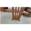 Image 4 : Arts and Crafts Style Oak Revolving Bookcase with Slatted Sides and Pull-Out Trays 26 x 13 x 31"