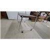 Image 4 : Vintage Mid-Century Chrome Rolling Utility Cart with Laminate Top and Wire Shelf