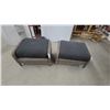 Image 1 : Pair of Artizon Montecito Outdoor Ottomans with Wicker Bases and Charcoal Cushions