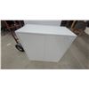 Image 1 : White Two-Door Laminate Storage Cabinet 27 x 27 x 14"