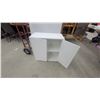 Image 3 : White Two-Door Laminate Storage Cabinet 27 x 27 x 14"