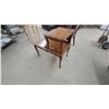 Image 6 : Dark-Stained Solid Wood Armchair with Cabriole Legs and Carved Open Back Splat