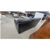 Image 4 : Black Leather Style Three-Seat Sofa 72" Wide