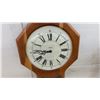 Image 3 : Forestville Regulator Wall Clock with Pendulum and Inlaid Triangular Accent Table, 18 1/2 x 18 x
