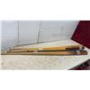 Image 1 : Assorted Wooden Pool Cues with Metal Bridge Rest and More