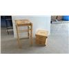 Image 1 : Rush Seat Bar Stool and Qualico 50th Anniversary Wooden Storage Box