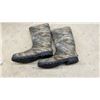 Image 5 : Camouflage Rubber Utility Boots, Size 12, Tree Pattern, Black Lugged Soles, Made in Canada