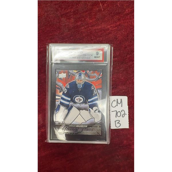 Graded Connor Hellebuyck Young Guns Renewed Card