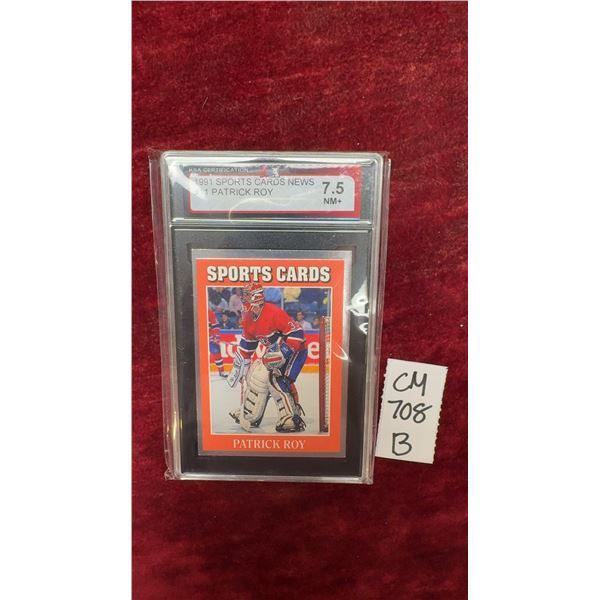 Graded Patrick Roy Montreal Canadiens Card