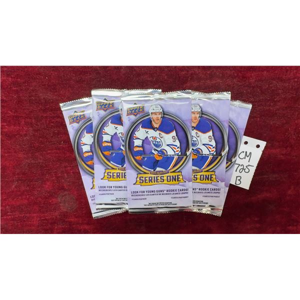 5 Unopened 2025-26 Upper Deck Series 1 Packs