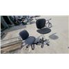 Image 1 : Drafting Chair and Office Chairwith Foot Ring and Task Chair, Black and Gray Fabric Upholstery