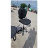 Image 2 : Drafting Chair and Office Chairwith Foot Ring and Task Chair, Black and Gray Fabric Upholstery