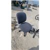 Image 3 : Drafting Chair and Office Chairwith Foot Ring and Task Chair, Black and Gray Fabric Upholstery