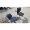 Image 4 : Drafting Chair and Office Chairwith Foot Ring and Task Chair, Black and Gray Fabric Upholstery