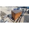 Image 2 : Two-Drawer Wooden Storage Cabinet with Black Pull Handles 29 x 31 x 19"