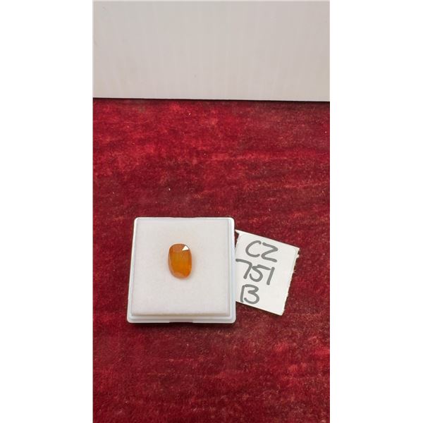 8.3-Carat Natural Untreated Yellow Sapphire Gemstone, Emerald Cut, 9.2 x 12.7 Millimeters
