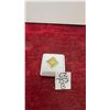 Image 1 : 13.7-Carat Natural Lemon Amethyst Gemstone, Untreated Princess Cut, 15mm X 15mm