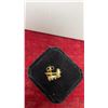 Image 4 : 14K Gold Plated 0.6 Carat Each Sapphire Blue Simulated Diamond Cubic Zirconia Halo Stud Earrings