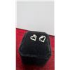 Image 2 : New 925 Sterling Silver 0.2 Carat Each Moissanite Heart Stud Earrings with White Gold Overlay, D