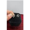 Image 4 : New 925 Sterling Silver 0.2 Carat Each Moissanite Heart Stud Earrings with White Gold Overlay, D